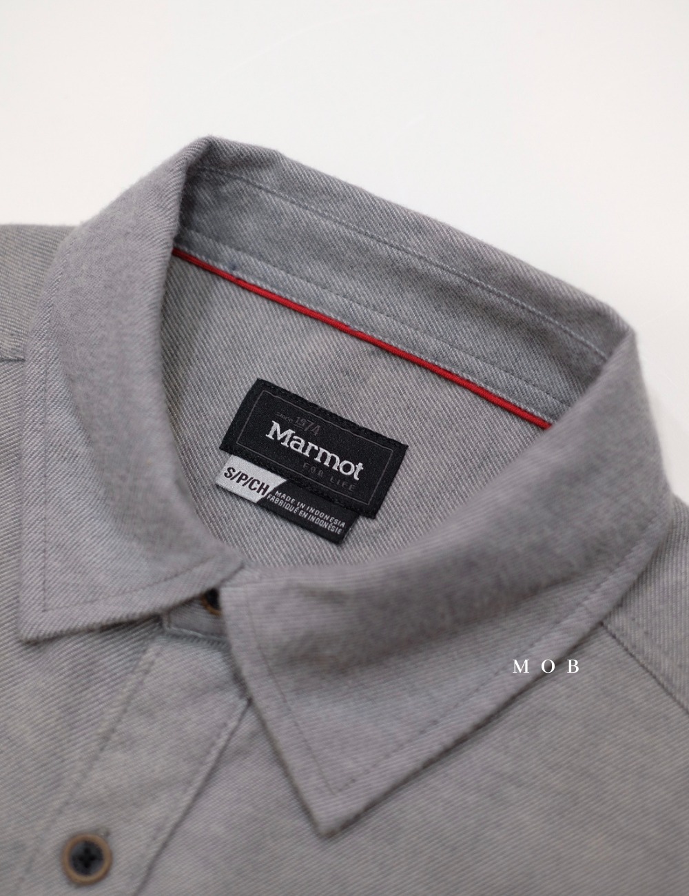 MMLSS01002 Hobson Midweight Flannel LS Shirt Grey