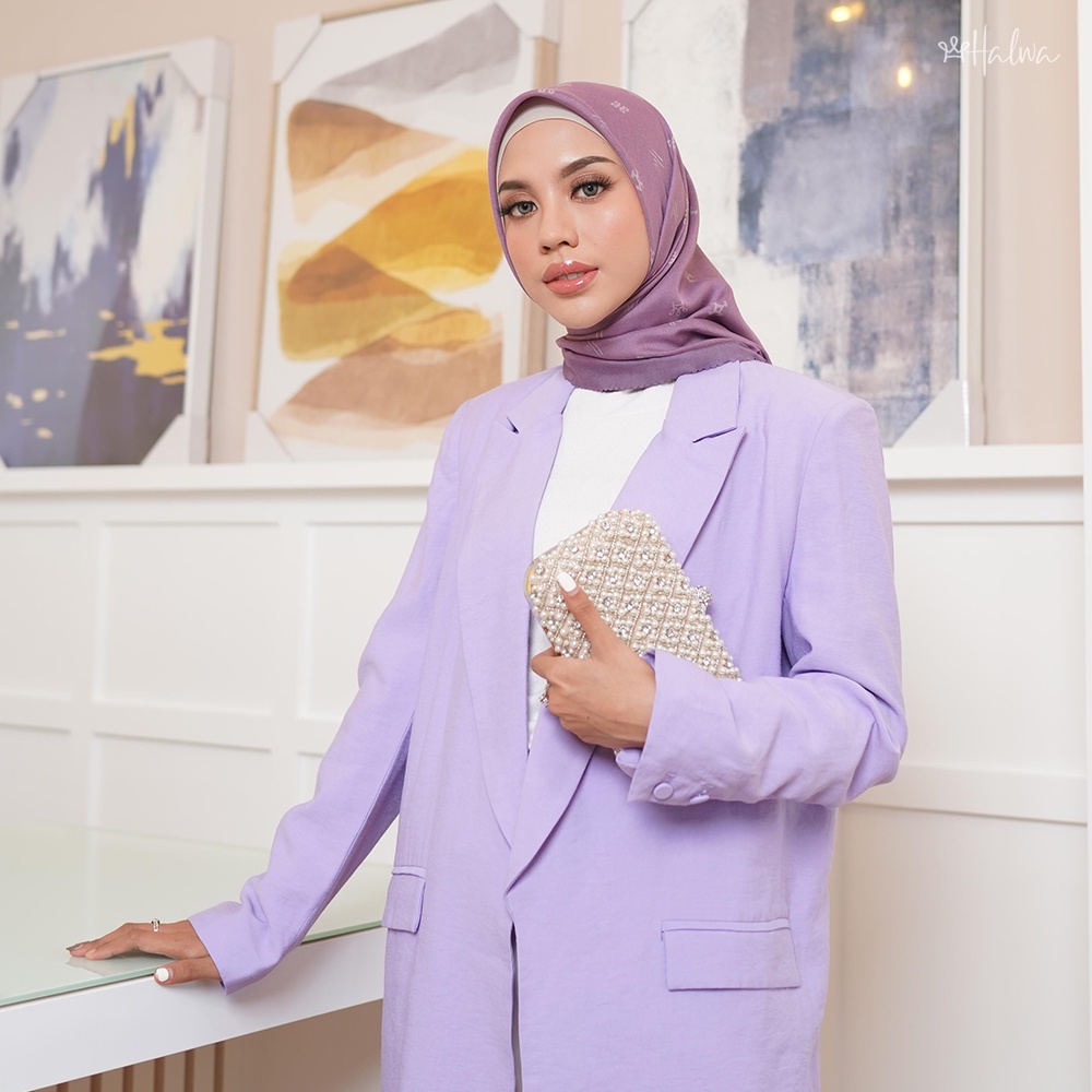 Monogram Scarf Purple