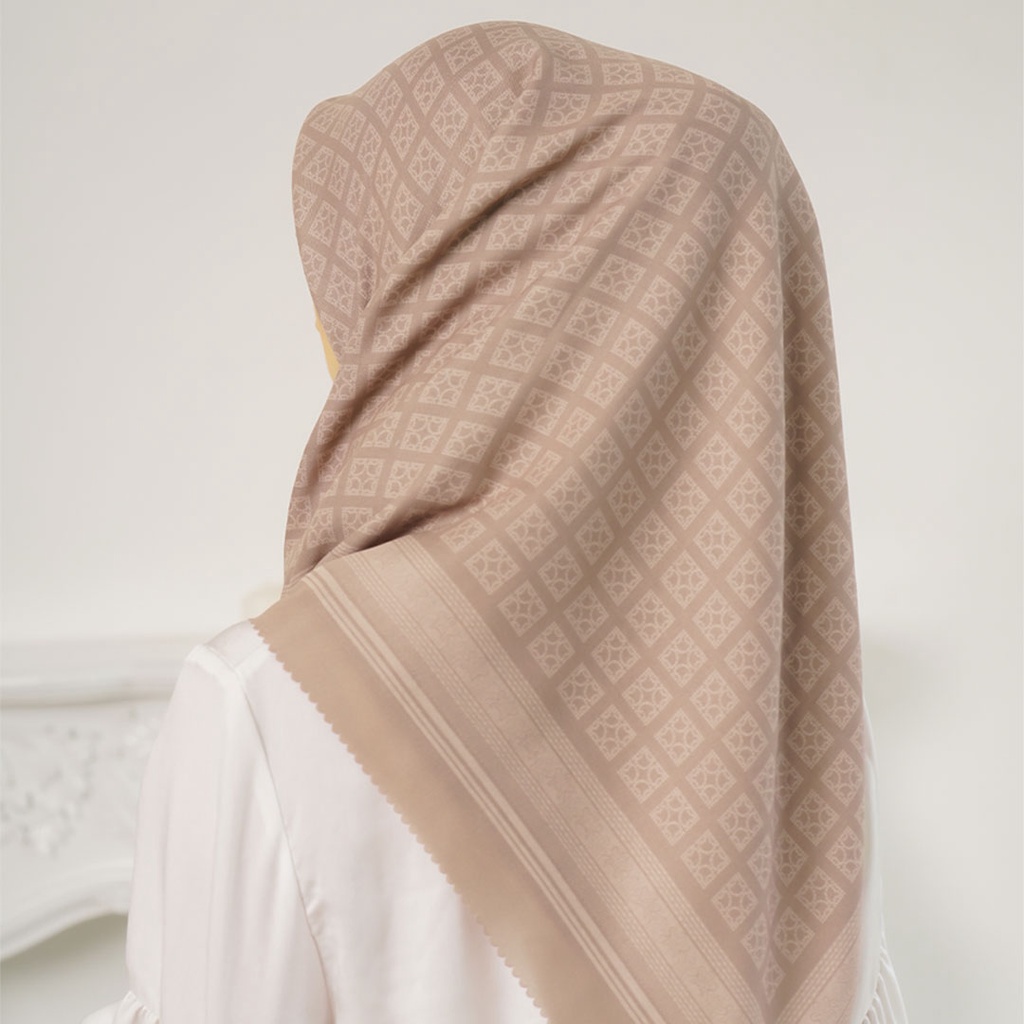 Mahasti Nougat Monogram Scarf