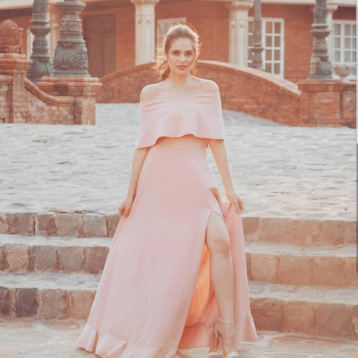 Image of LONGDRESS SCUBA BABY PINK - VA831
