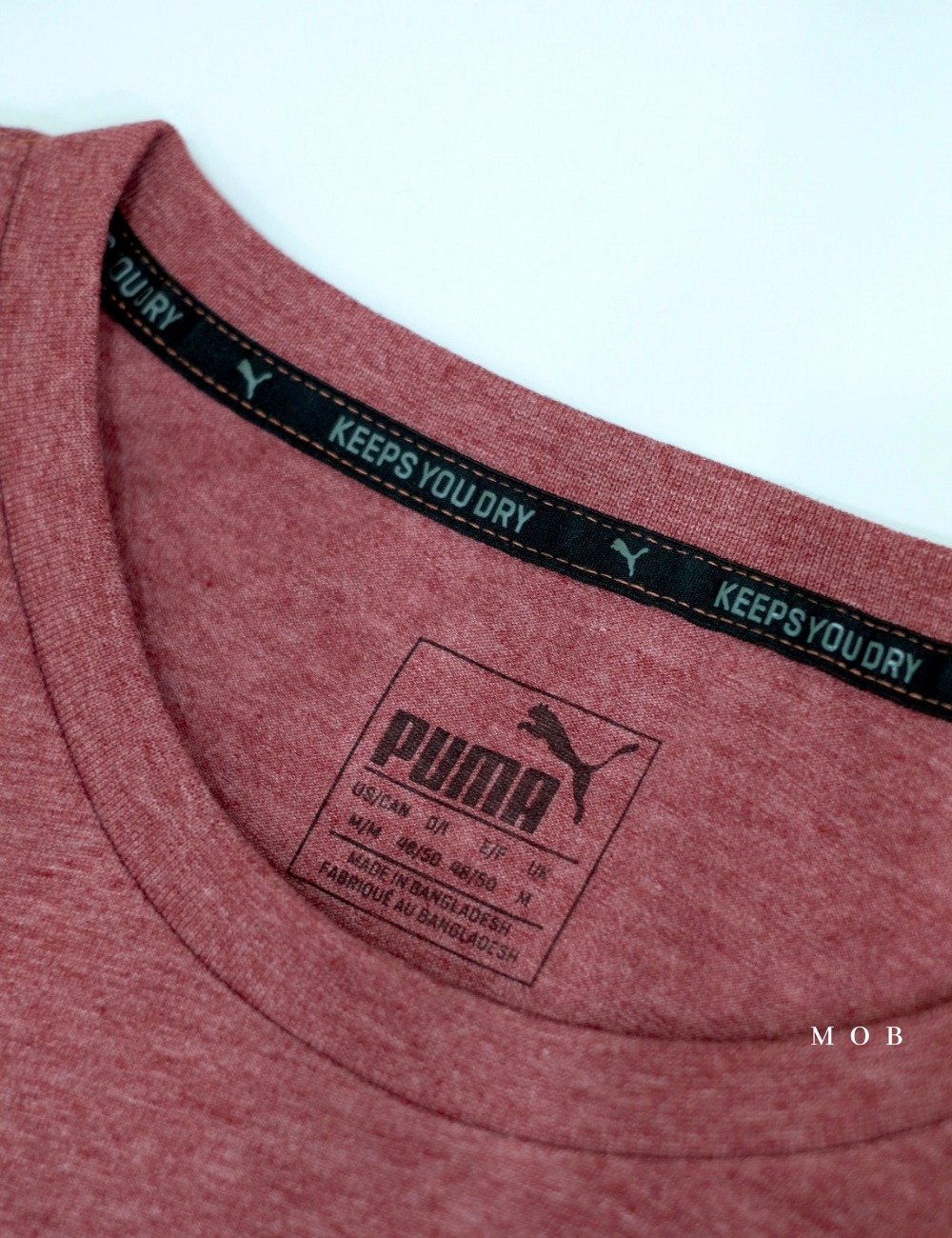 PMSST03002D Printed Big Cat Heather SS Tee Burgundy