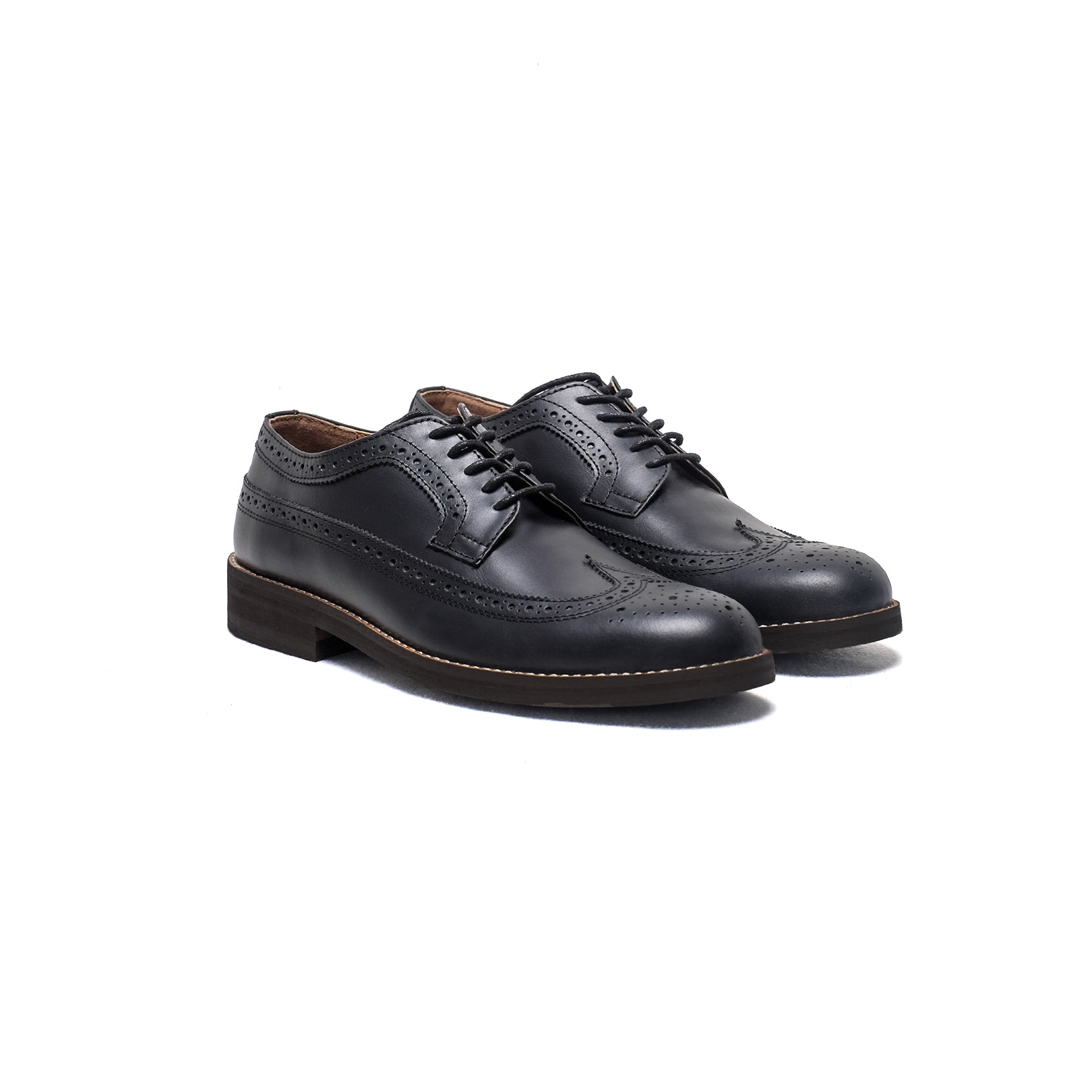 PREORDER - Sanada Longwing Grain Black Genuine Leather