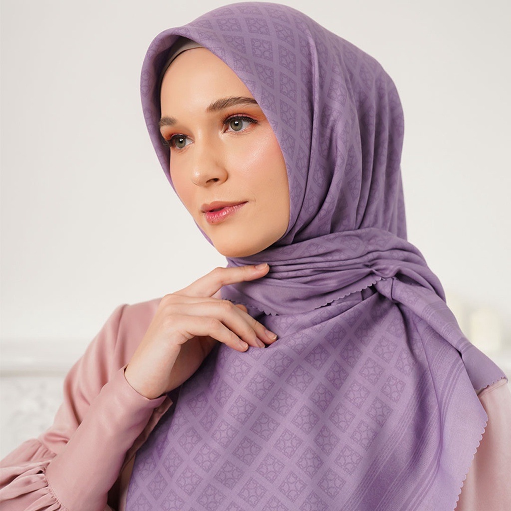 Mahasti Lavender Monogram Scarf