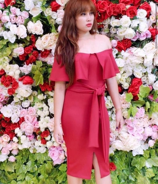 Image of MIDIDRESS SCUBA PINK - VA709