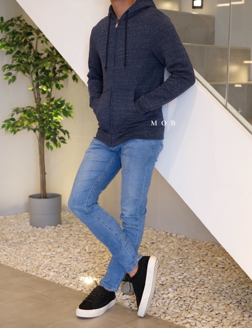 ONFZ05002 Classic Full Zip Hoodie Navy Misty
