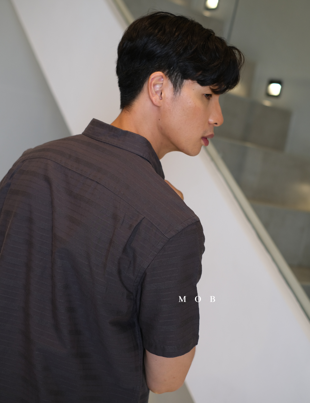 ONSSS02004 Dobby Textured Iron Grey SS Shirt
