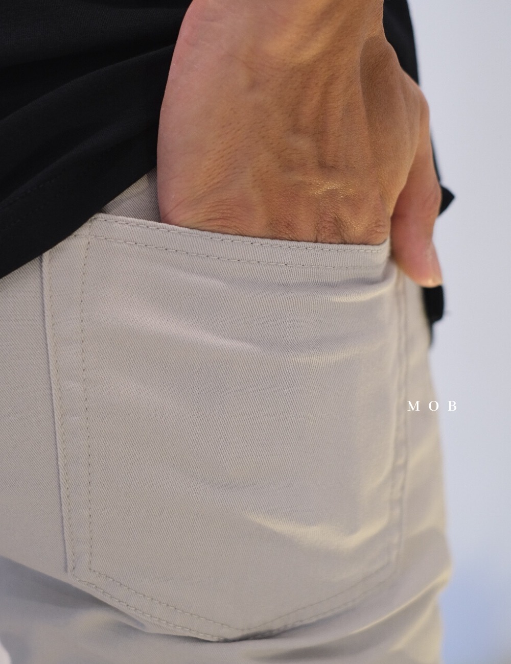 HMPT04006 Twill Pants Slim Fit Cloud Grey