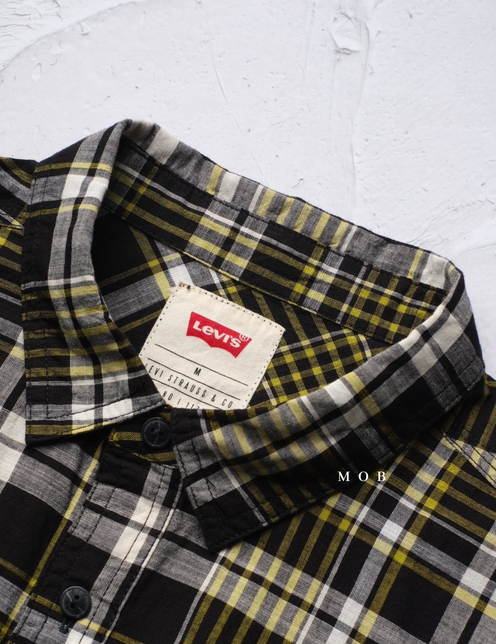 LVLSS04002A CALIFORNIA LS Shirt Black Yellow Plaid (XL ONLY)