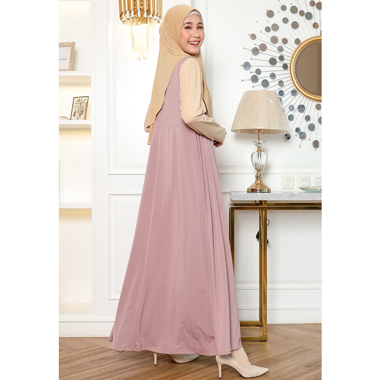 Adelia Zipper Dress - Gamis Kensy Seleting (Busui) 
