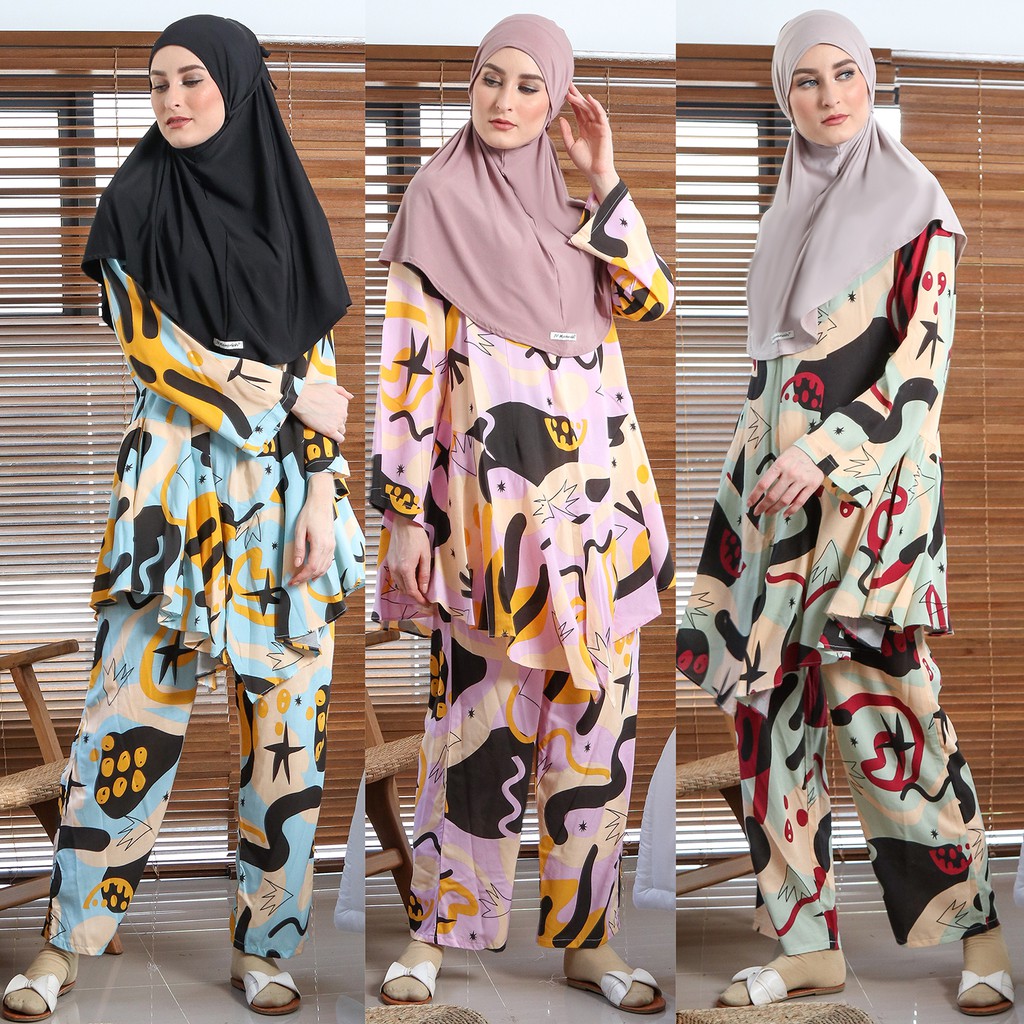 Homey Set Tunic and Pants - Setelan Celana Viscose Daily