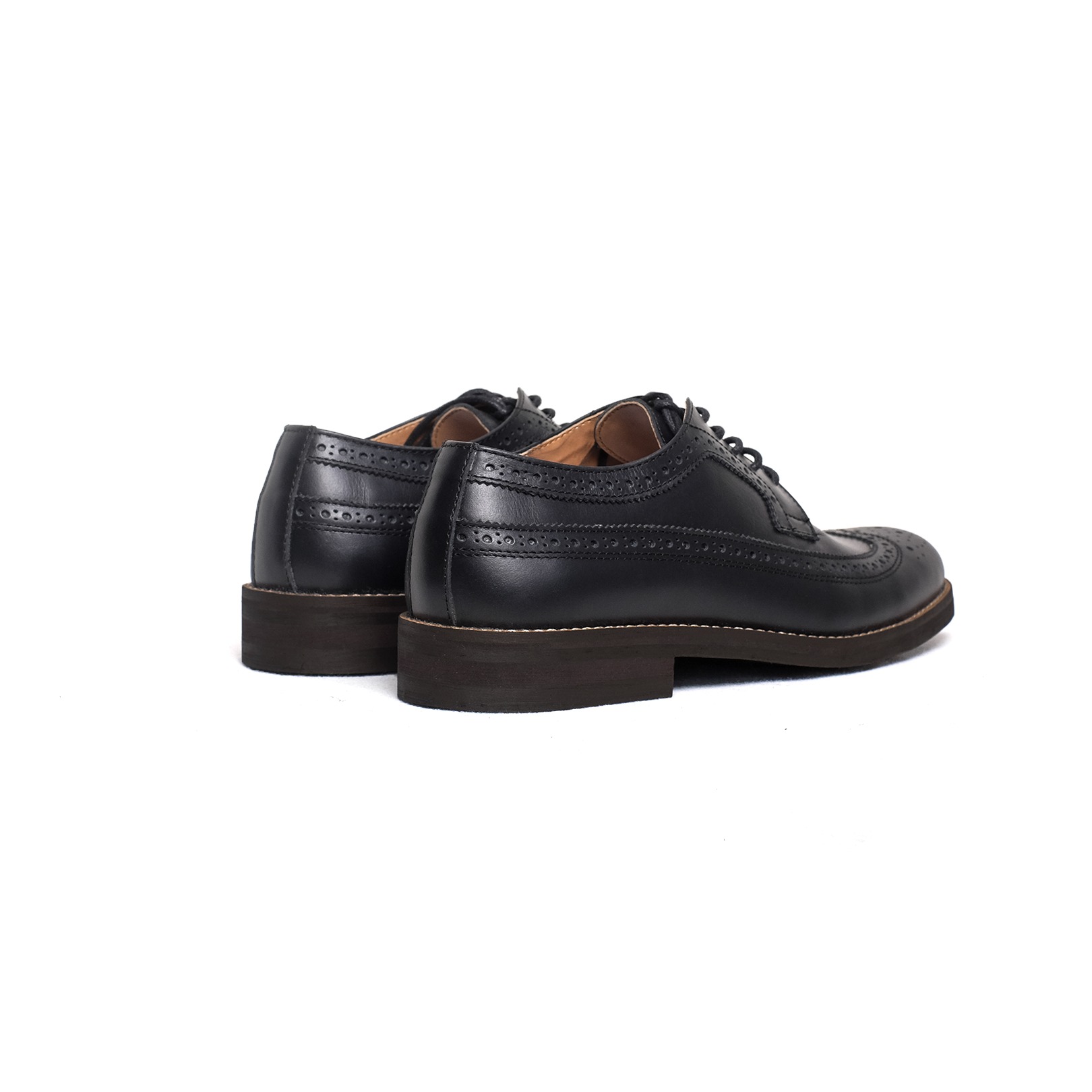 PREORDER - Sanada Longwing Grain Black Genuine Leather