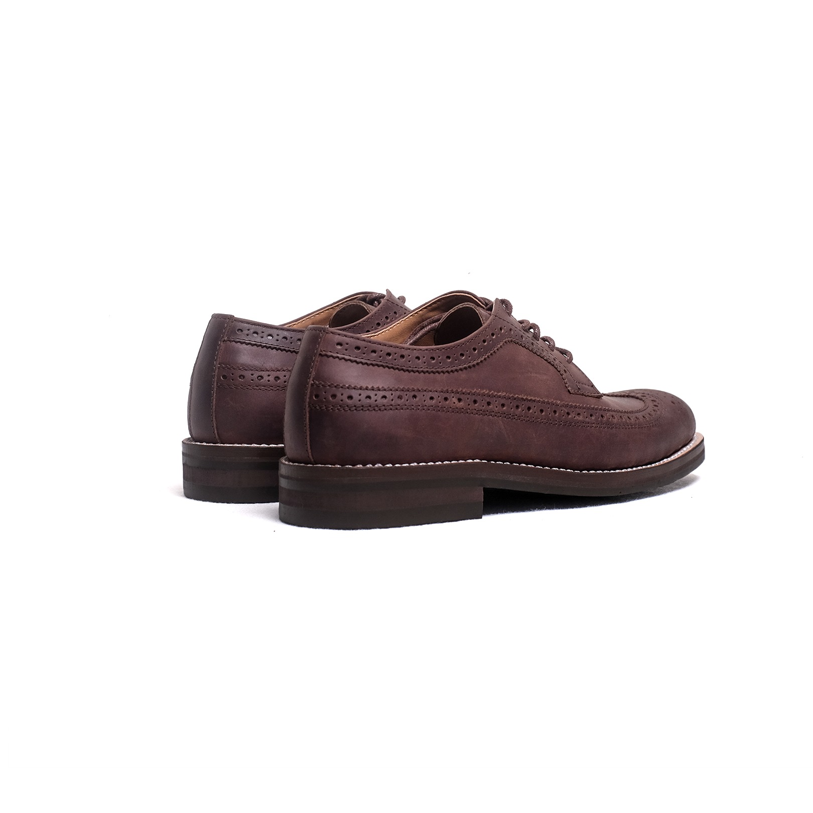 PREORDER - Sanada Longwing Crazy Dark Brown Genuine Leather