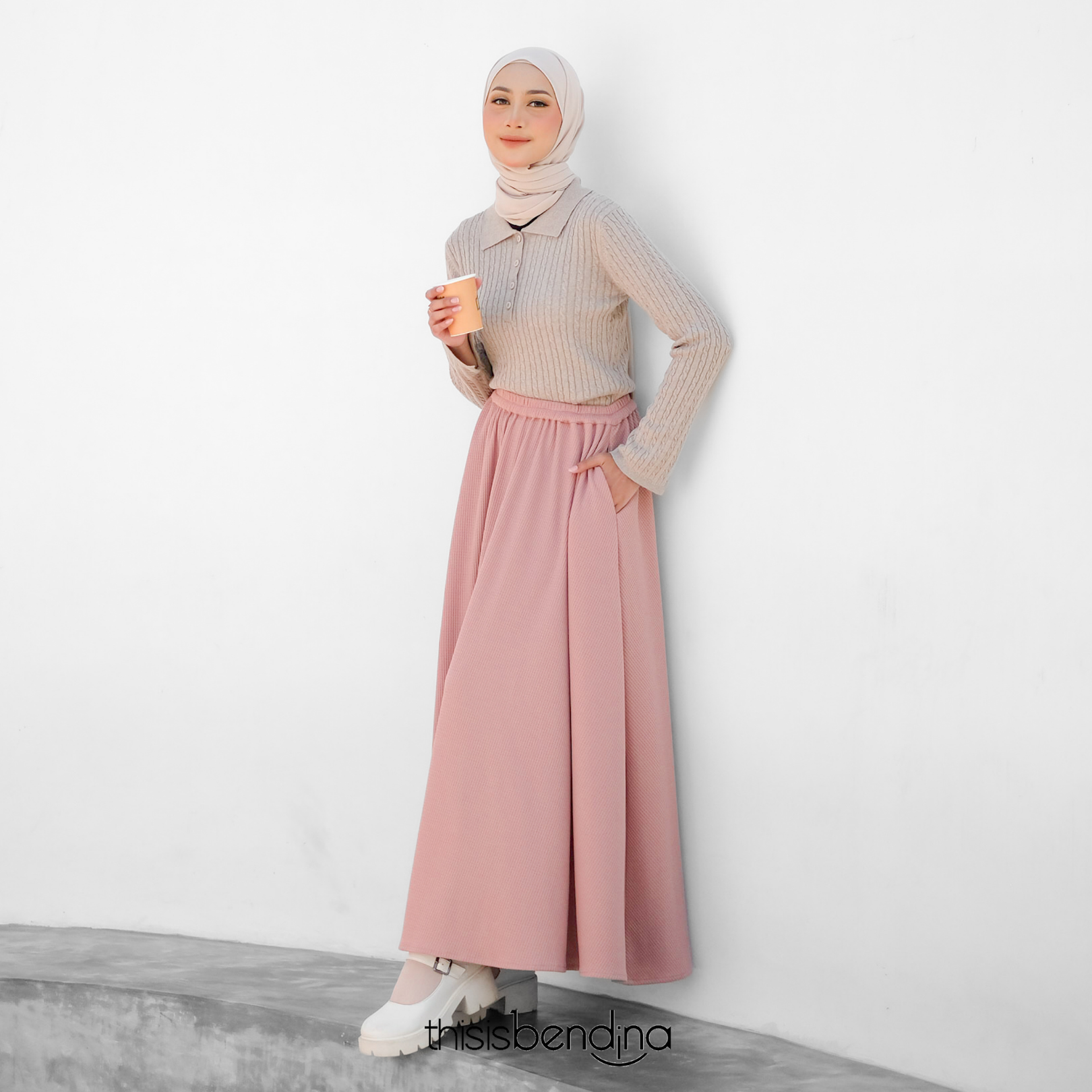 Cirle Skirt Dusty Pink