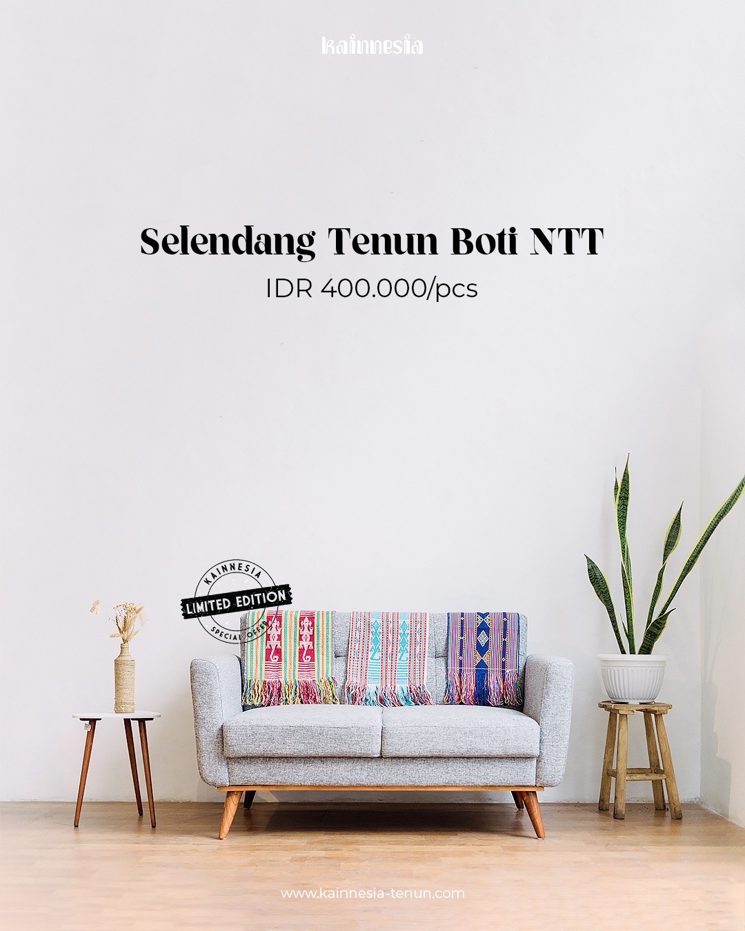 SELENDANG - BAHAN TENUN - BOTI