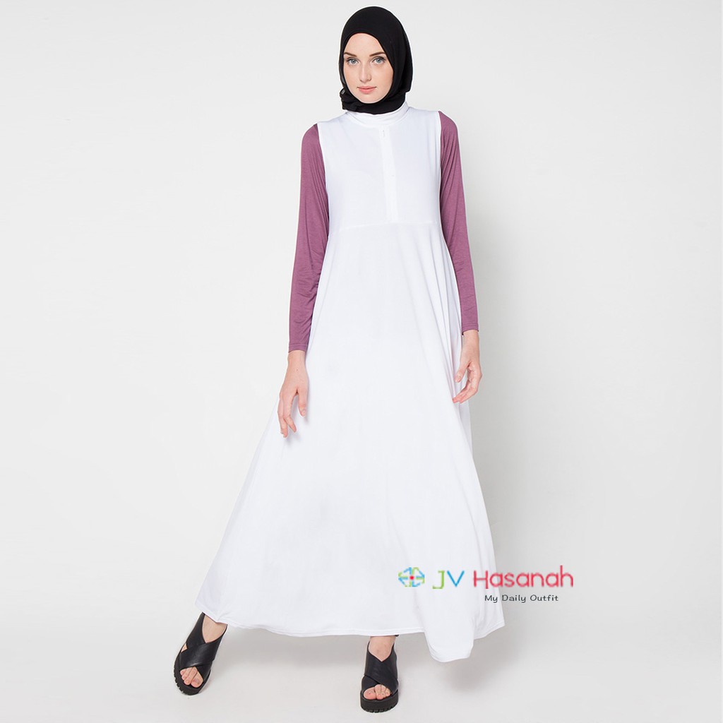 Adelia Zipper Dress - Gamis Kensy Seleting (Busui) 