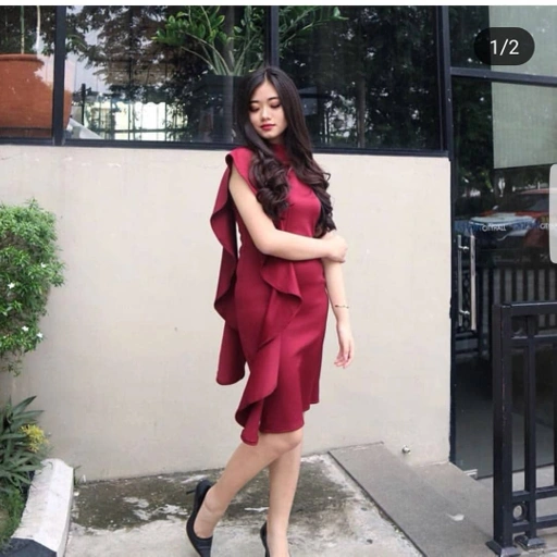 Image of Mididress scuba pink - VA546