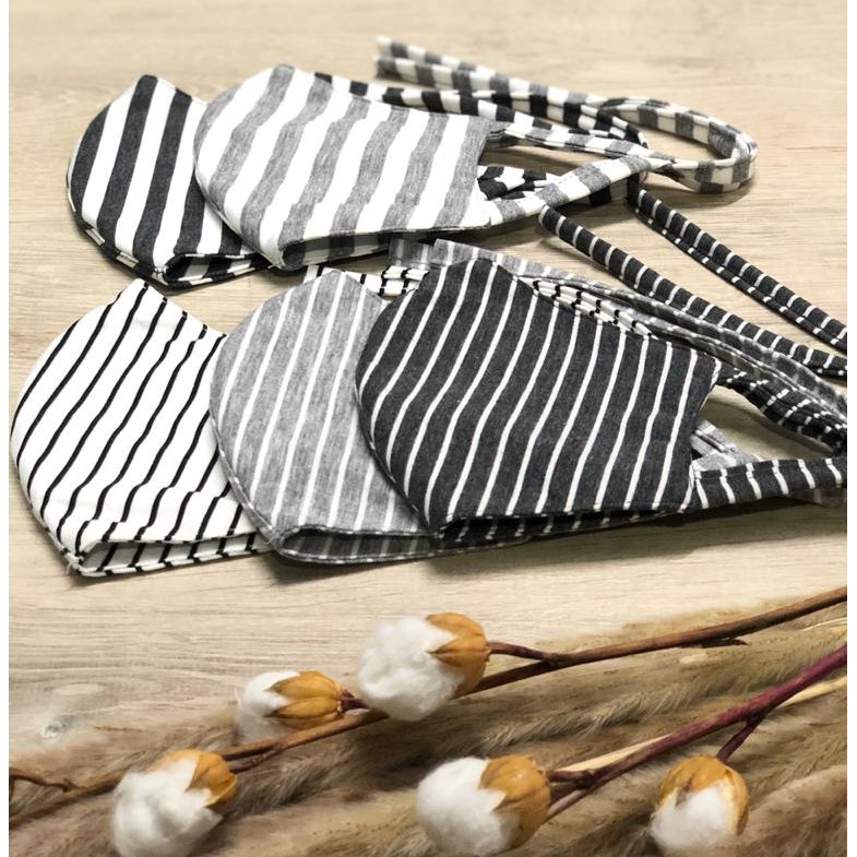 Masker Kain 3 Lapis - Stripes Series