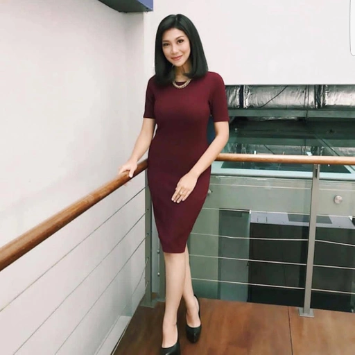 Image of mididress scuba maroon - VA299