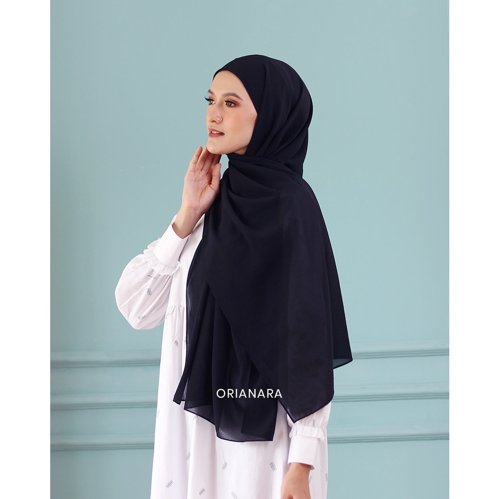 Orianara - Sausan Pashmina Instan Black