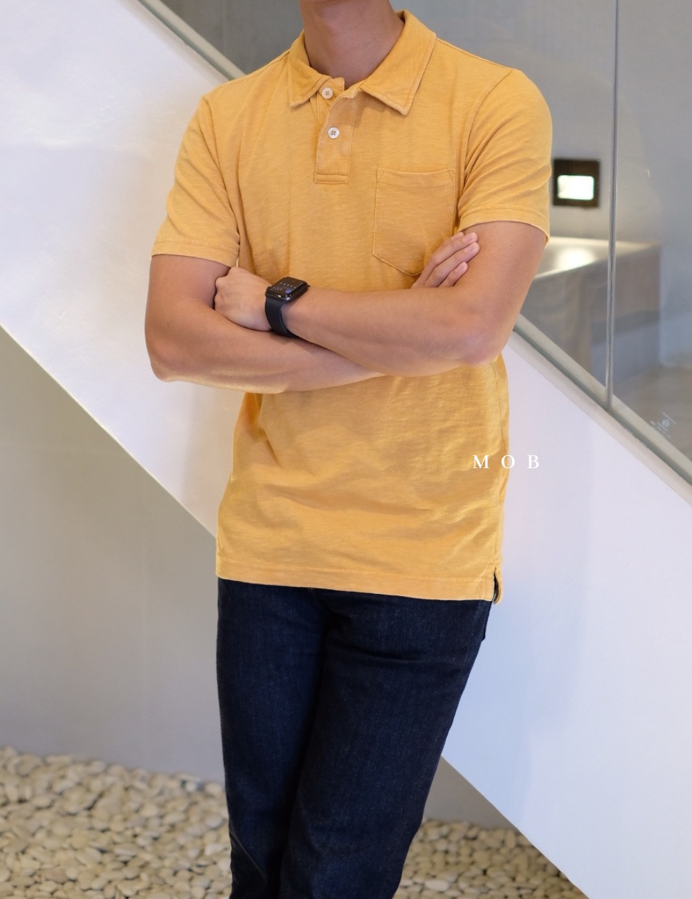 ARPS03005A Slub Mustard Polo Tee (XS ONLY)