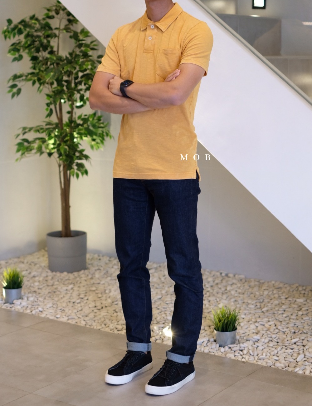 ARPS03005A Slub Mustard Polo Tee (XS ONLY)
