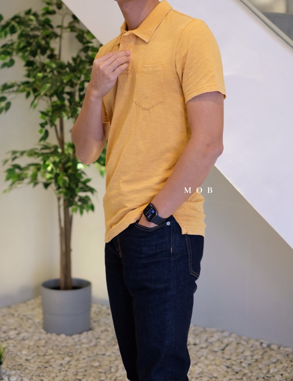 ARPS03005A Slub Mustard Polo Tee (XS ONLY)