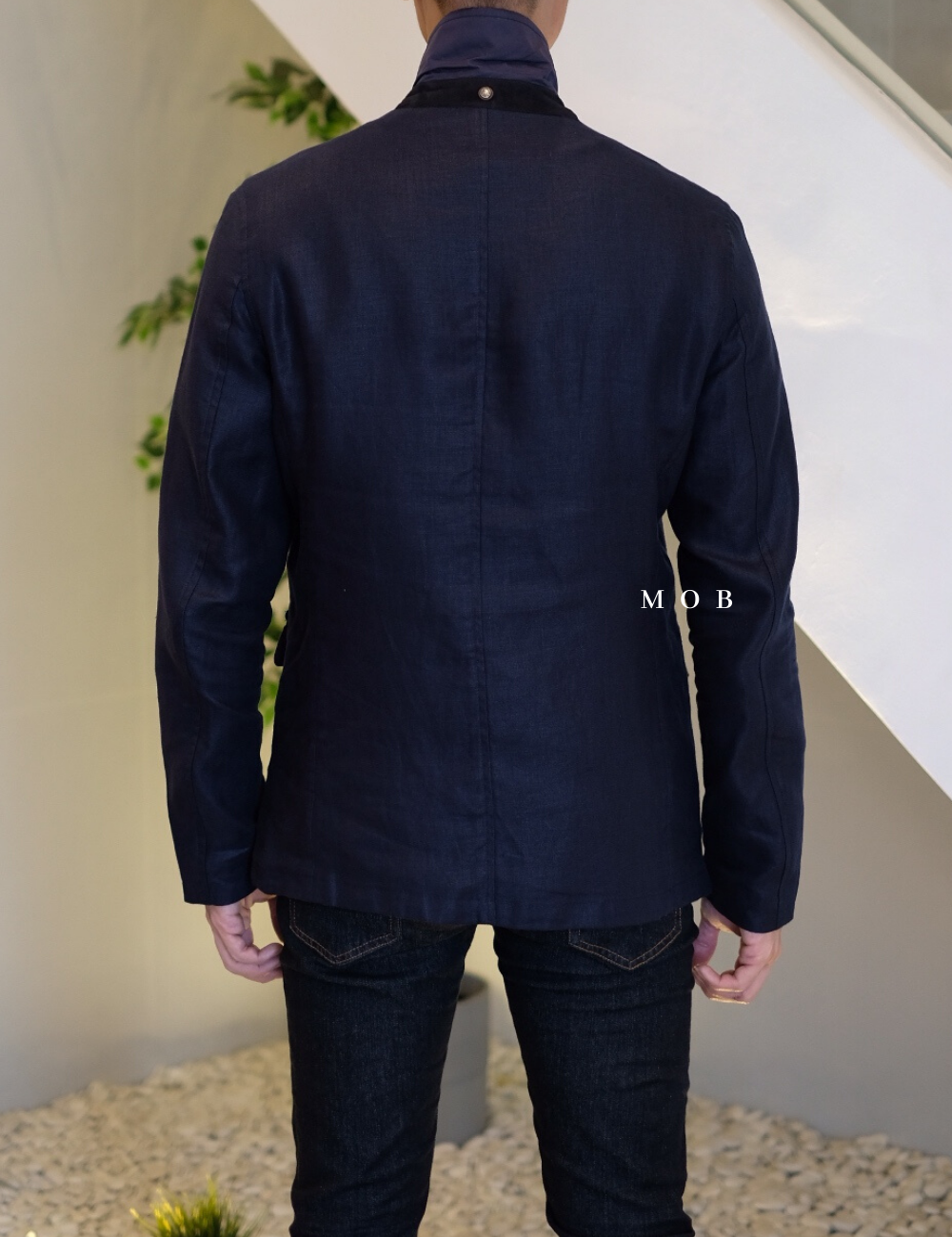 MDJ03001 Navy Linen Jacket (XL ONLY)