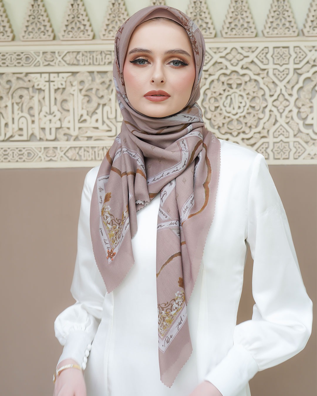 Rumi Poems Ella Latte Scarf
