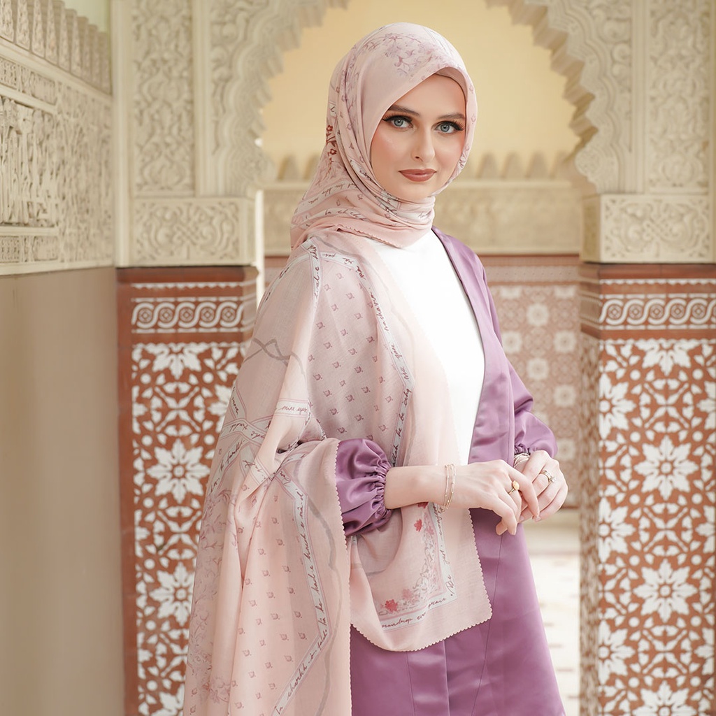 Rumi Poems Meesha Peach Scarf