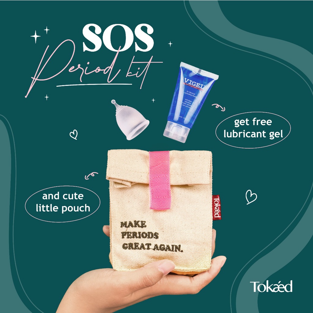 TOKAED Menstrual Cup | SOS PERIOD KIT period cup transparent lubricant mens cup eco friendly