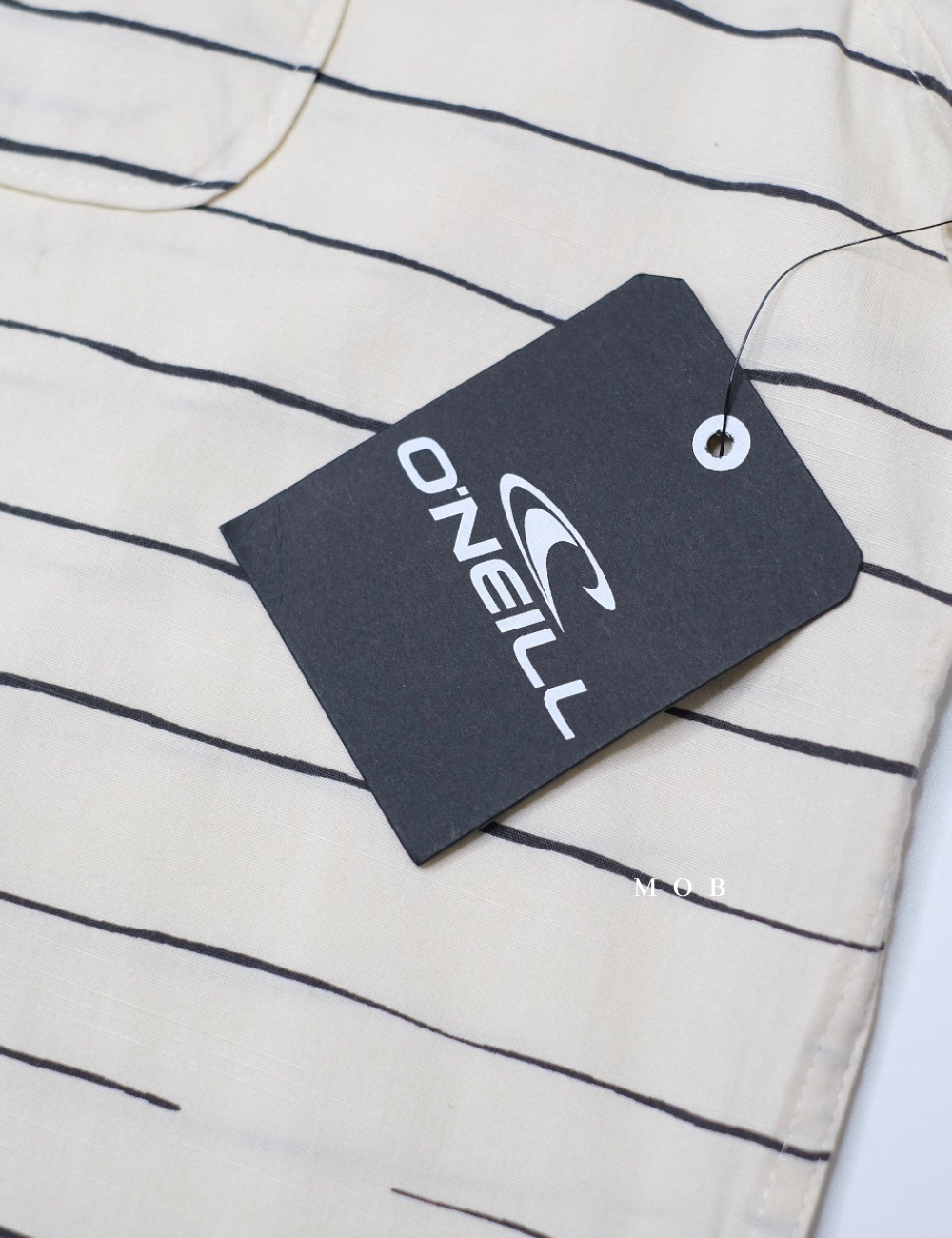 ONESSS07005 Woven SS Shirt Cream Striped
