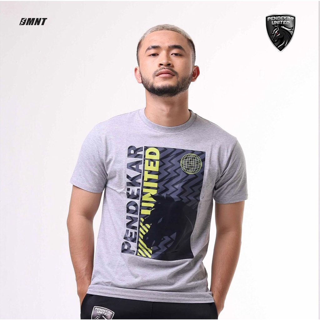 DMNT T-Shirt Kasual Pendekar United Grey