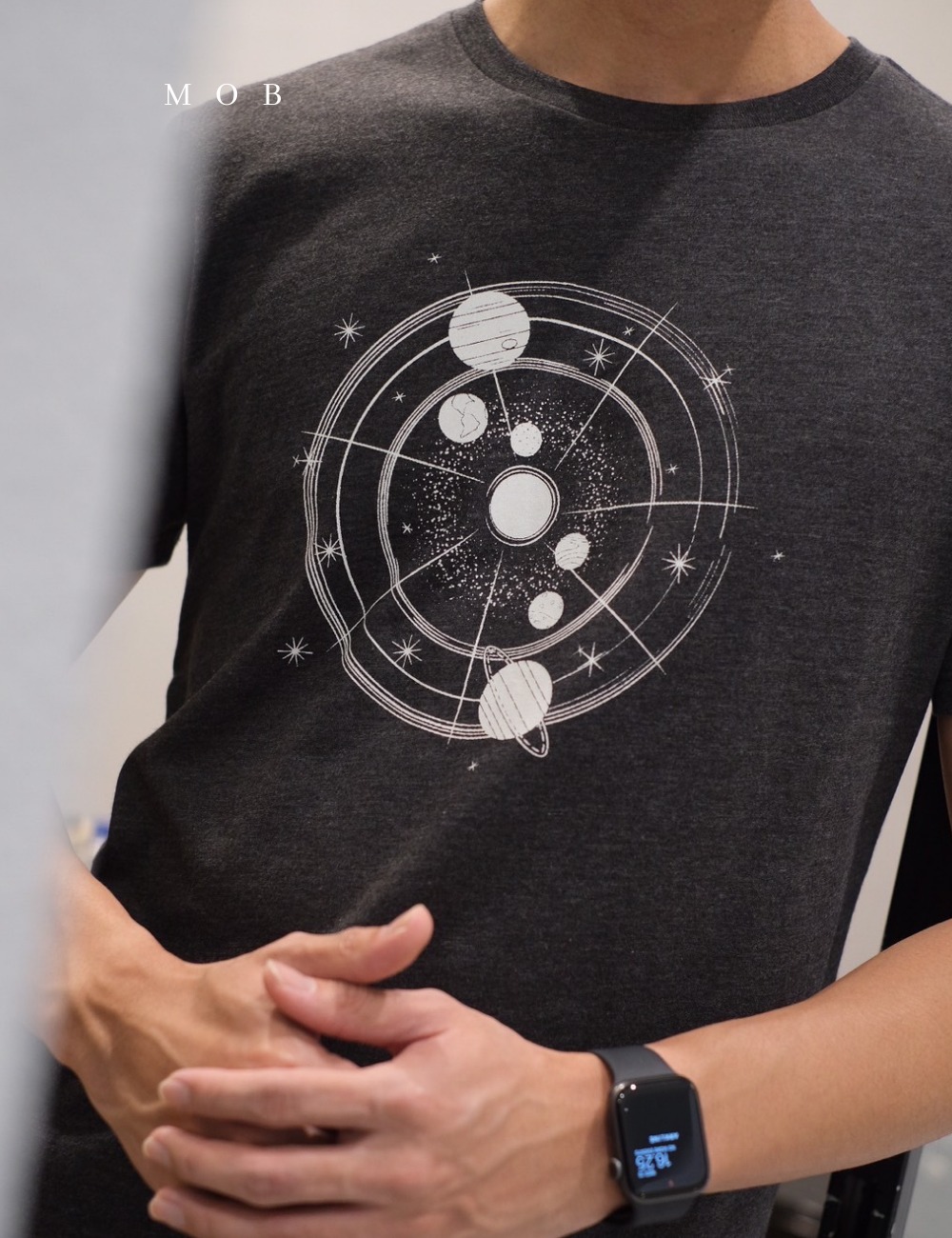 GPSST03002 Graphic Logo Galaxy SS Tee Dark Grey