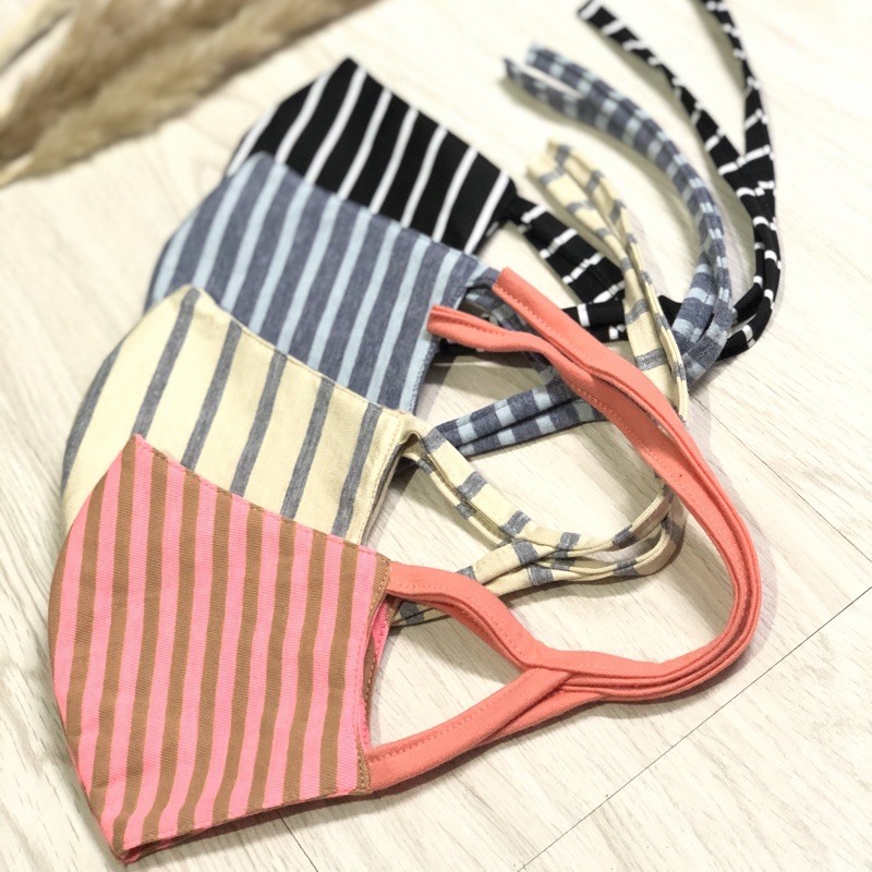 Masker Kain 3 Lapis - Stripes Series