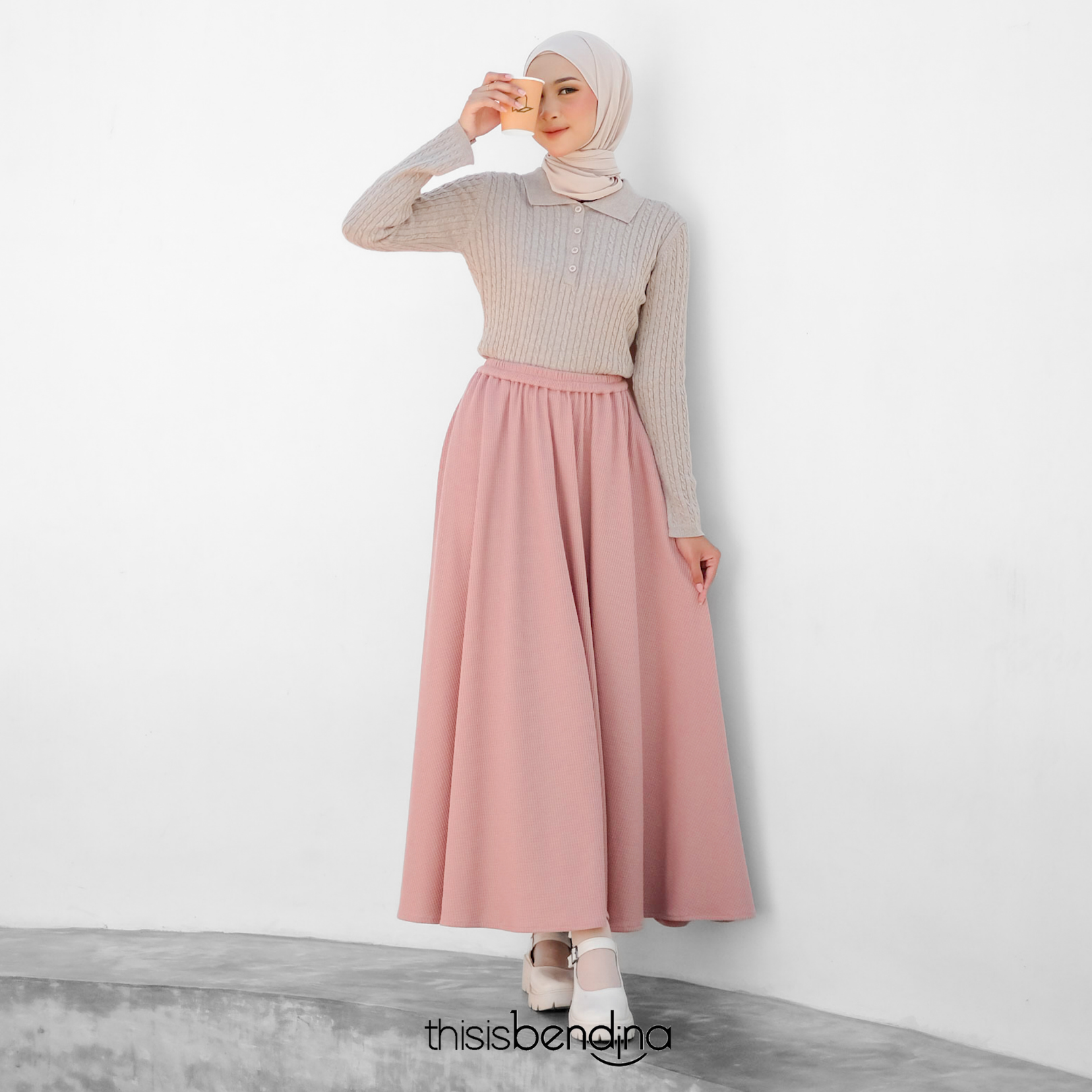 Cirle Skirt Dusty Pink
