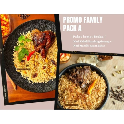 Image of Promo Family Pack A: Kebuli kambing goreng dan Mandhi Ayam Bakar