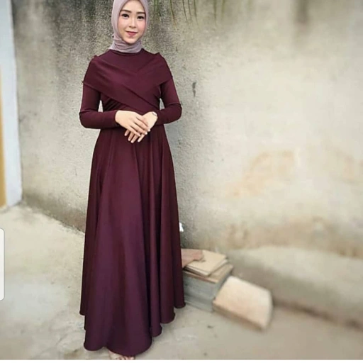 Image of longdress scuba magenta - VA113