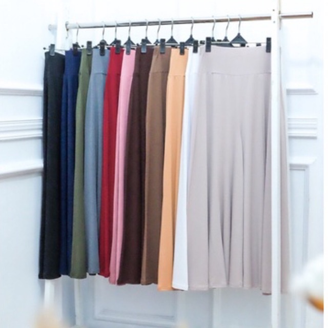 Culottes Jersey Pants - Celana Kulot Jumbo Pinggang Full Karet