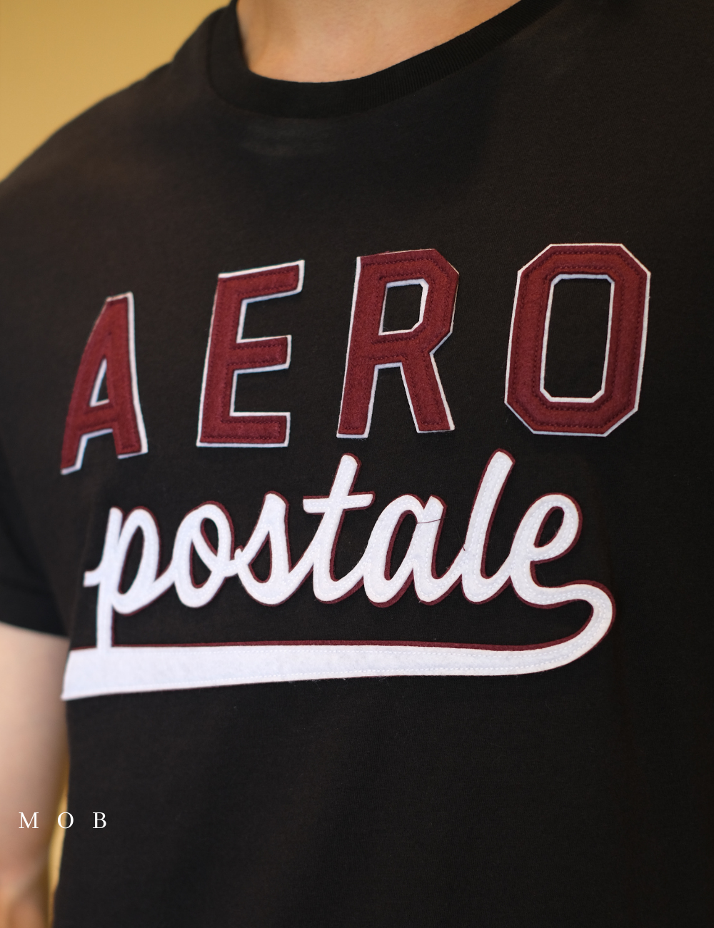 ARSST09004 Script Appliqué Graphic Tee Black (M ONLY)