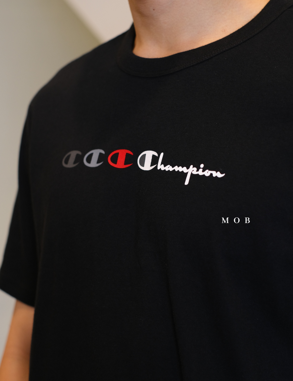 CHMPSST2028 Lightweight Triple Logo Black