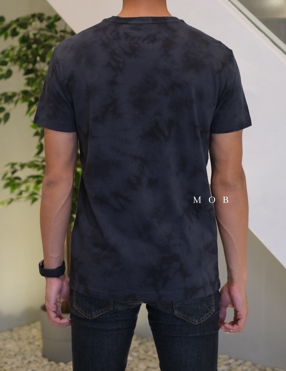 ARSST08001 Tie Dye Crew Tee Black Navy Fox (XS ONLY)