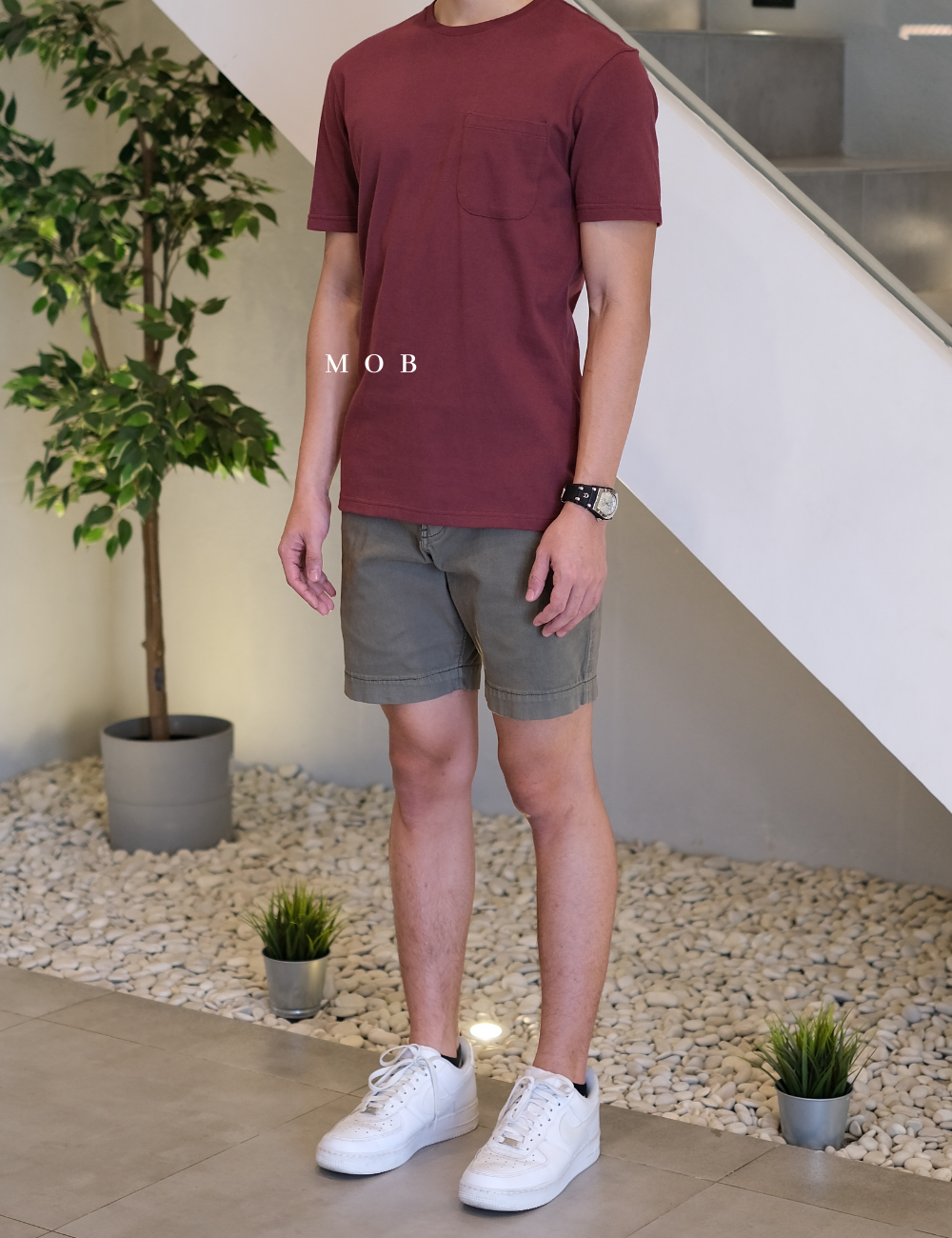 GTSST01006D Basic Pocket SS Tee Maroon (LTall ONLY)