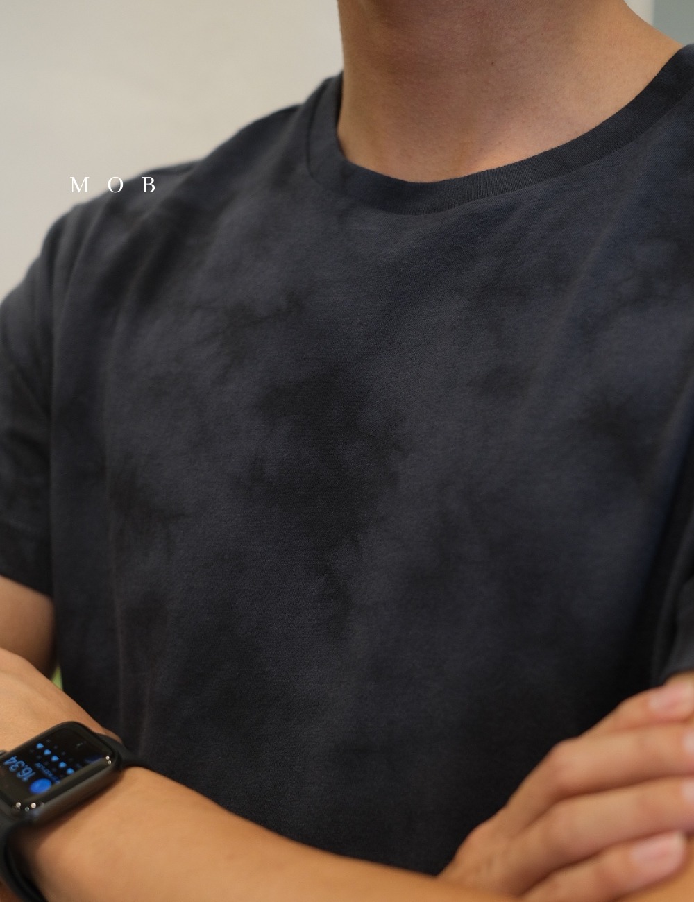 ARSST08001 Tie Dye Crew Tee Black Navy Fox (XS ONLY)