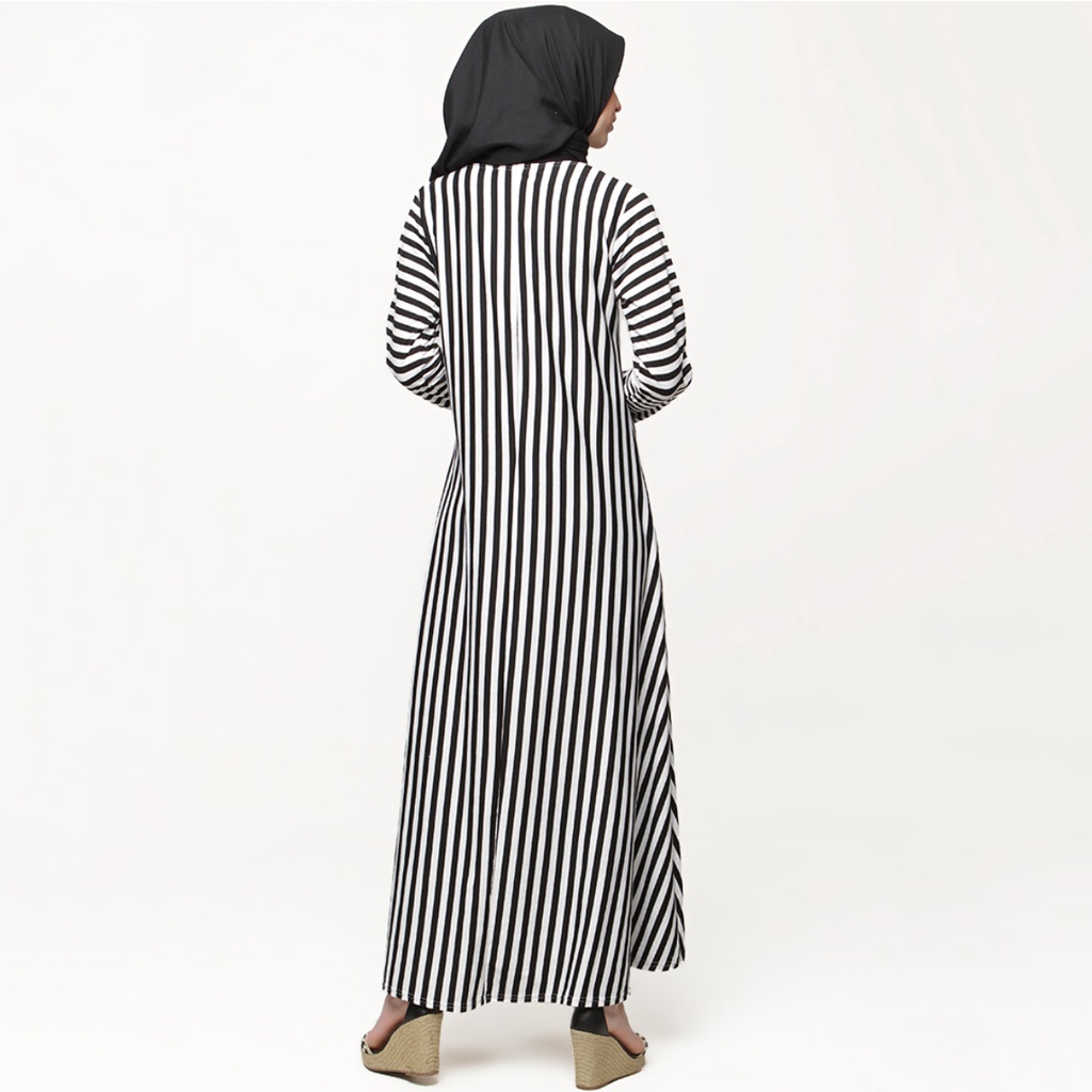 Alia Striped Dress Big Size - Gamis Nagita Slavina Mama Gigi