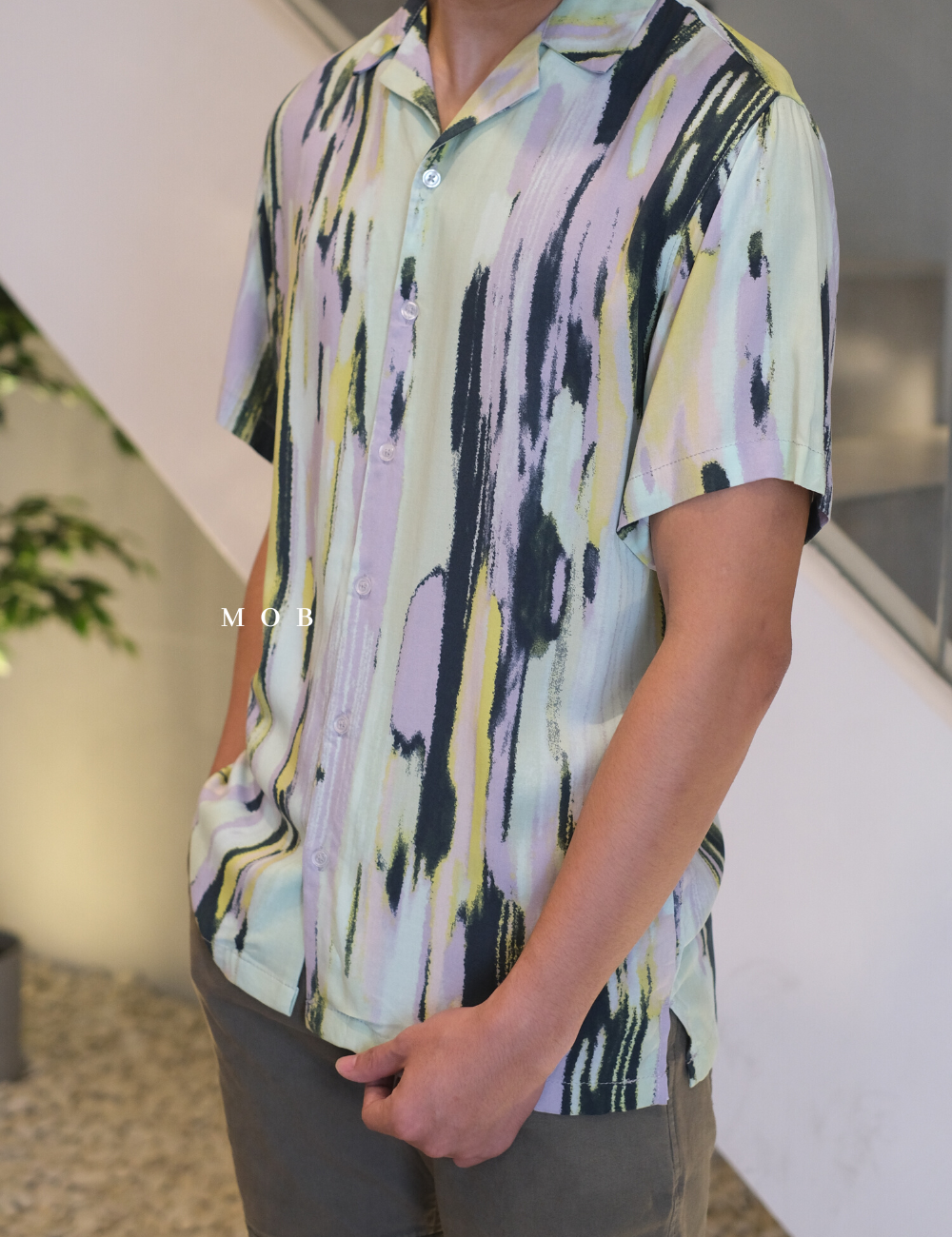 NBDSSS01011 YELLOW PURPLE DILL DRIP SS Shirt (XL ONLY)