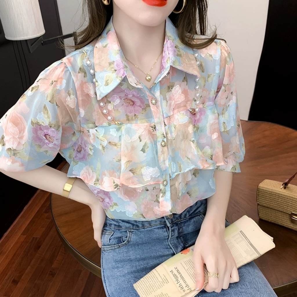 HI922 Kemeja floral import