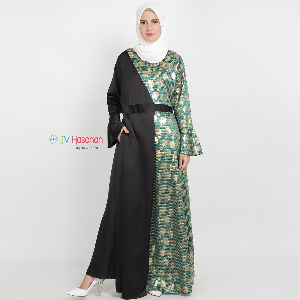 Ziya Flower Dress - Gamis Pesta Kondangan Premium