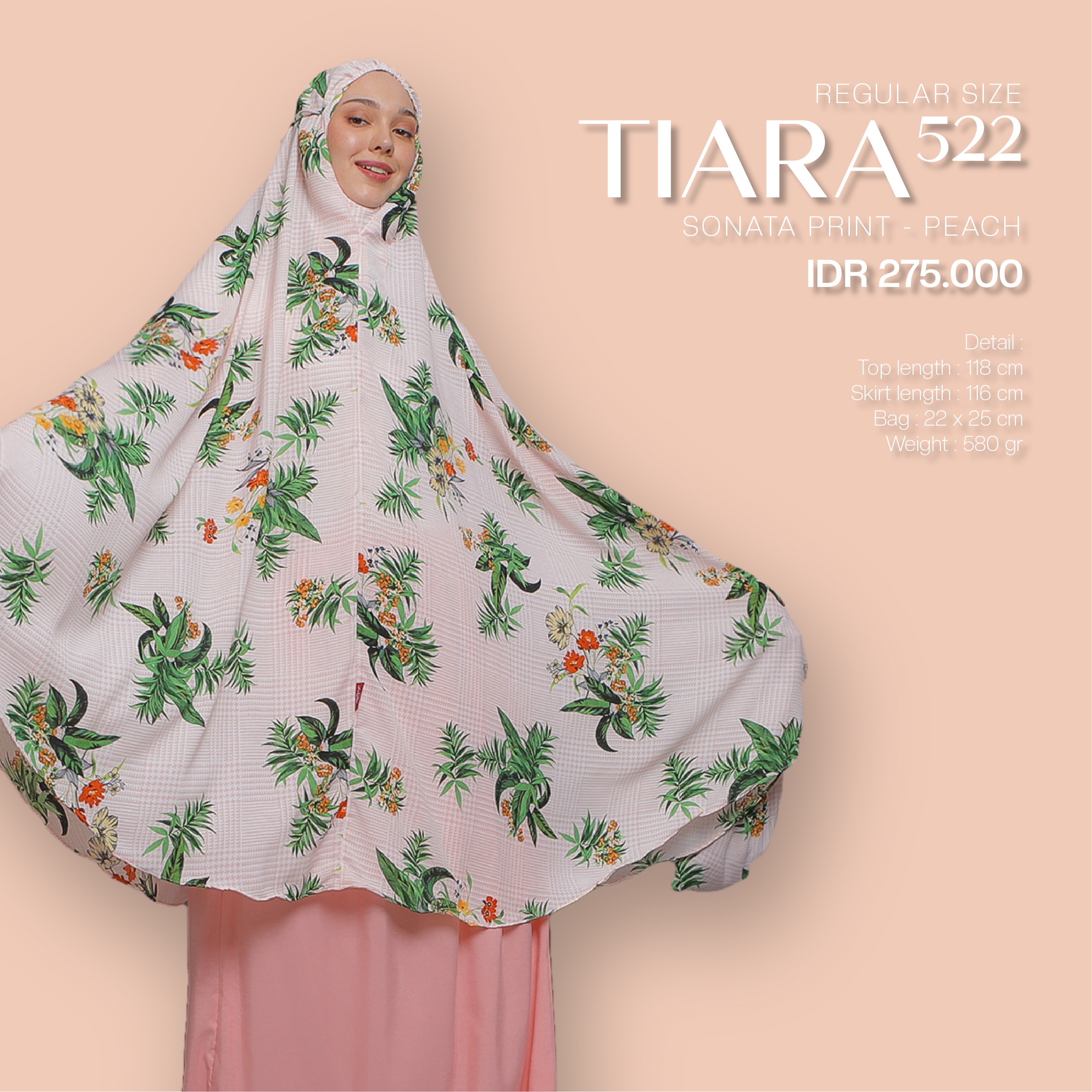 Tatuis Mukena Tiara 522 Dewasa Reguler