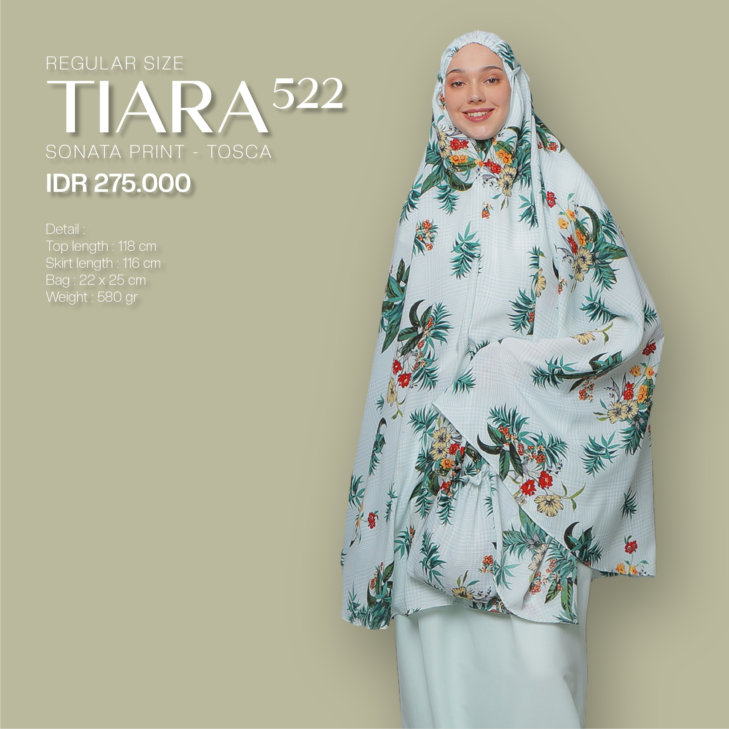 Tatuis Mukena Tiara 522 Dewasa Reguler