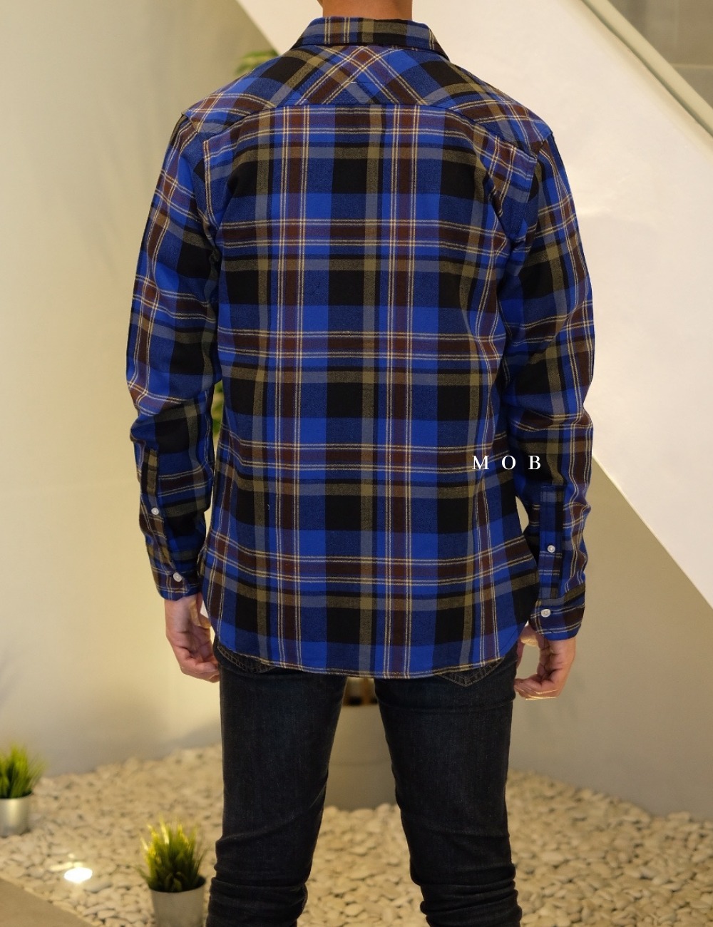 LVLSS01009C Dark Blue Kine  Flannel LS